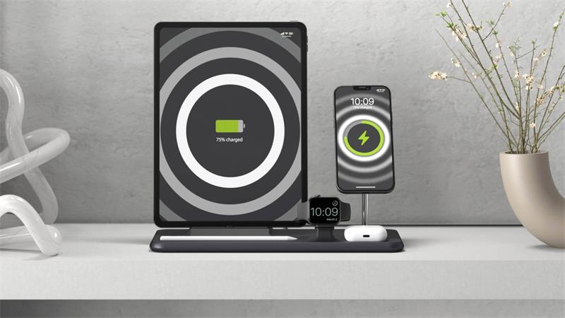 ZENS 4-in-1 iPad + MagSafe wireless charger 