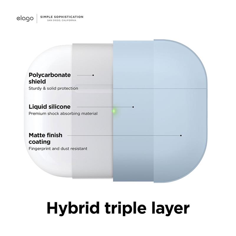 Elago Airpods Pro 2 Liquid Hybrid Case with Nylon Lanyard - Black 