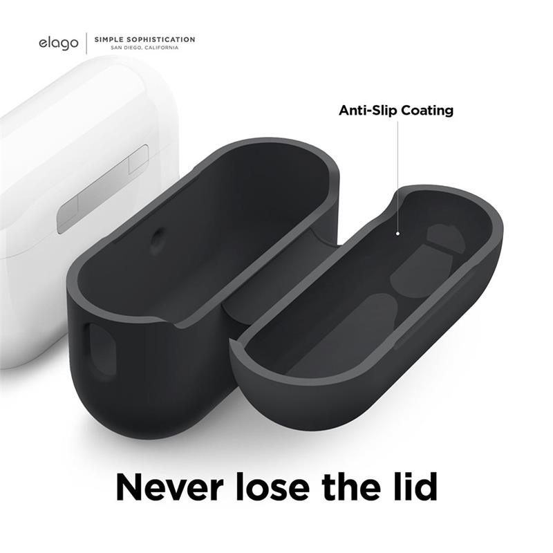 Elago Airpods Pro 2 Silicone Case with Nylon Lanyard - Dark Gray 