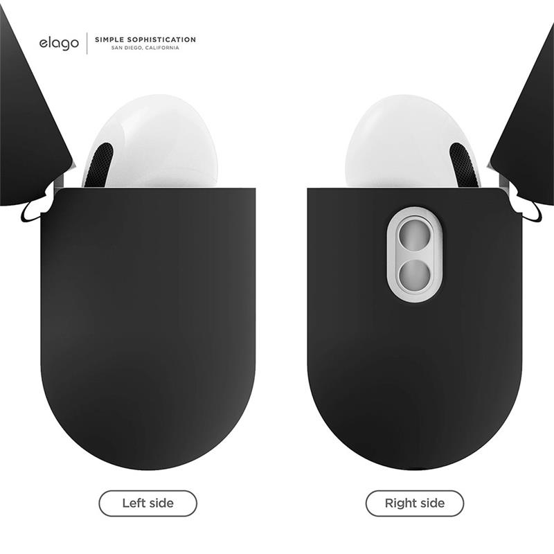 Elago Airpods Pro 2 Silicone Case with Nylon Lanyard - Dark Gray 