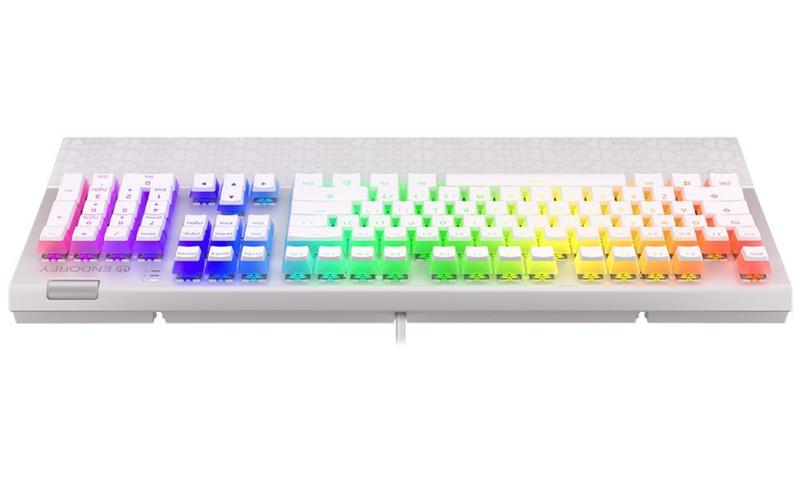 ENDORFY herná klávesnica Omnis OWH Pudd.Kailh BL RGB / USB / blue switch / drôtová /mechanická/US layout/biela RGB  