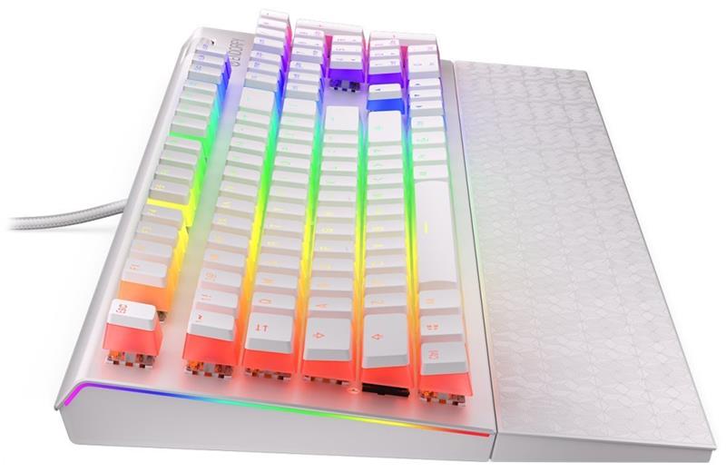 ENDORFY herná klávesnica Omnis OWH Pudd.Kailh BR RGB /USB/ brown switch / drôtová / mechanická / US layout / biela RGB  