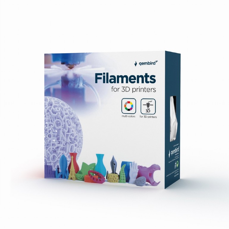 Tlačová struna (filament) GEMBIRD, PLA, 1,75mm, 1kg, fluorescentná, zelená 