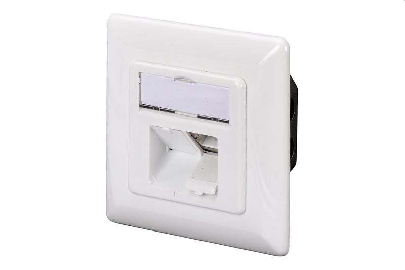 DIGITUS Zásuvka Profi STP 2 port, Cat5E na omietku, LSA, biela 