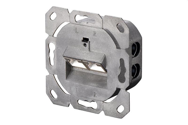 DIGITUS Zásuvka Profi STP 2 port, Cat5E na omietku, LSA, biela 