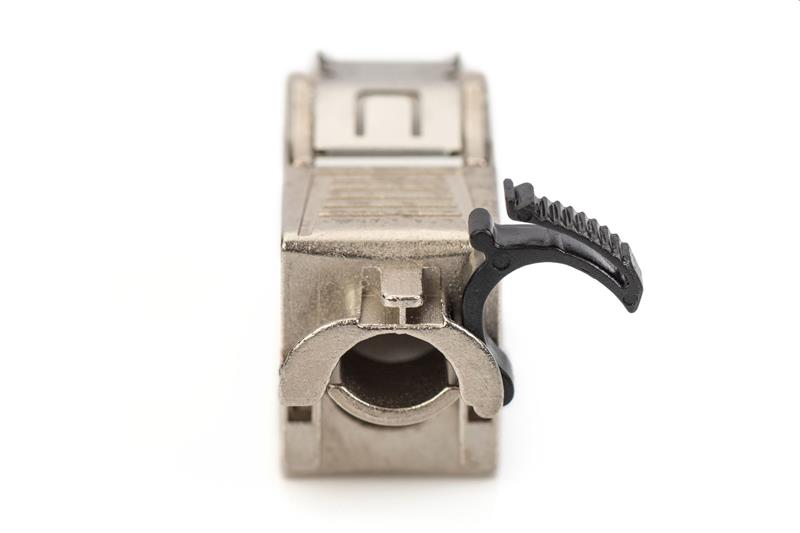 DIGITUS Keystone Cat6A, tieneny STP, tool free, cable management, metal.snapIN, strieborný, 24pack 