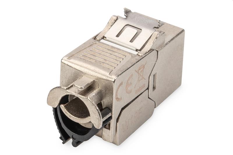 DIGITUS Keystone Cat6A, tieneny STP, tool free, cable management, metal.snapIN, strieborný, 24pack 