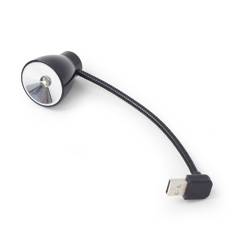 USB lampička k notebooku GEMBIRD NL-02, flexibilný, čierna