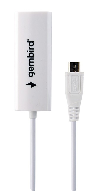 Gembird adaptér MicroUSB 2.0 (M) / LAN RJ45 (F) pre mobilné zariadenia 