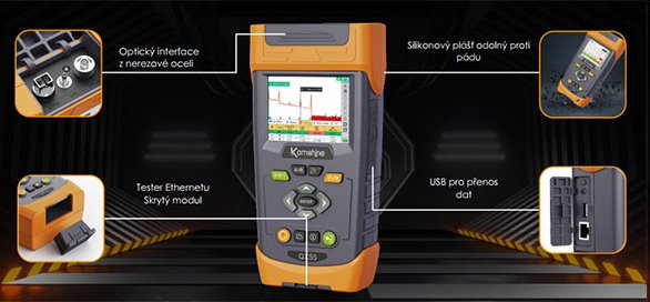 KOMSHINE QX55-S Single-mode mini OTDR QX55 