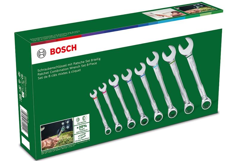 BOSCH Súprava račňových kombinovaných kľúčov 8 ks 