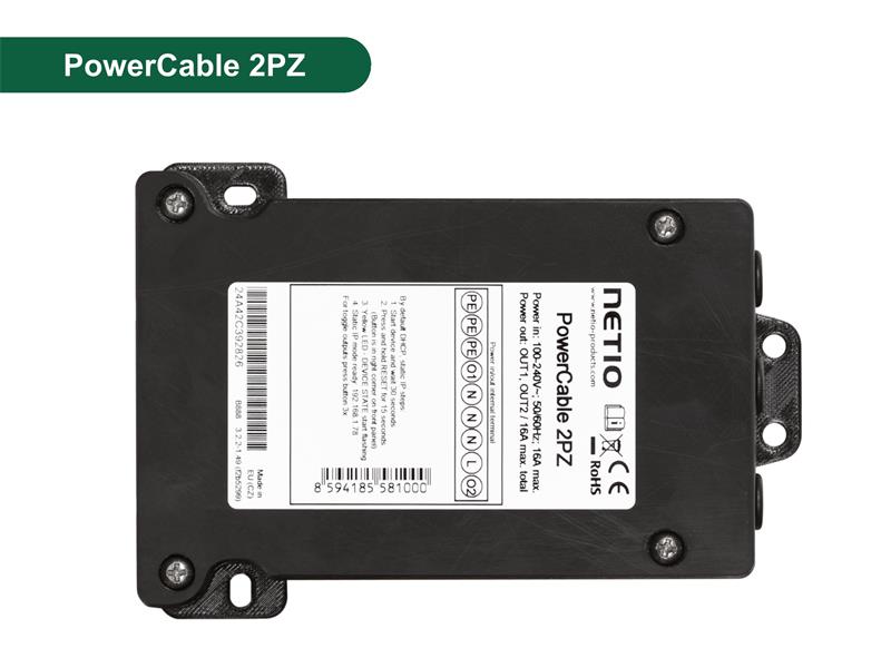 NETIO PowerCable 2PZ  Smart LAN/WIFI 2x zásuvka 230V/16A 