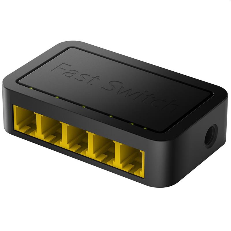 Cudy 5-Port Switch, 5 10/100M RJ45 Ports, Desktop, Power Saving, Plug & Play 