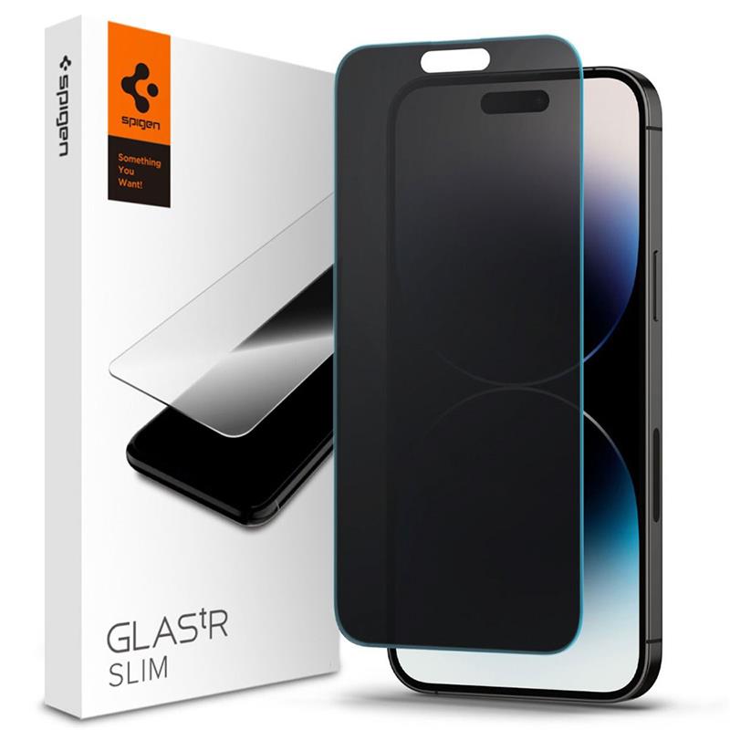 Spigen ochranné sklo GLAS.tR Slim HD Anti Glare/Privacy pre iPhone 14 Pro Max 