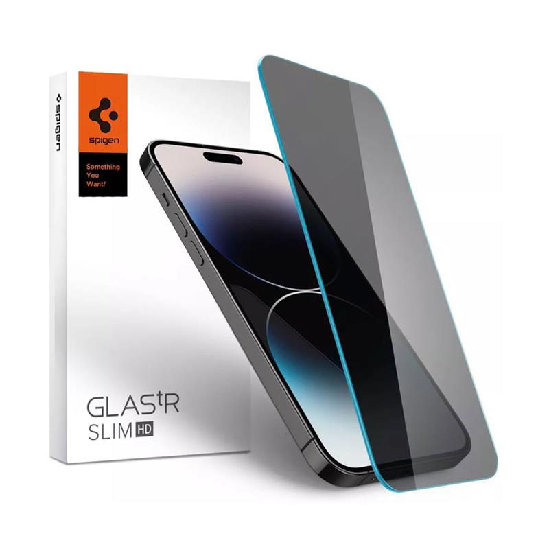 Spigen ochranné sklo GLAS.tR Slim HD Anti Glare/Privacy pre iPhone 14 Pro 