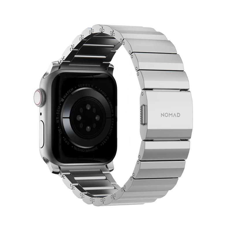 Nomad remienok pre Apple Watch 44/45/49 mm - Aluminium Band/Silver Hardware 