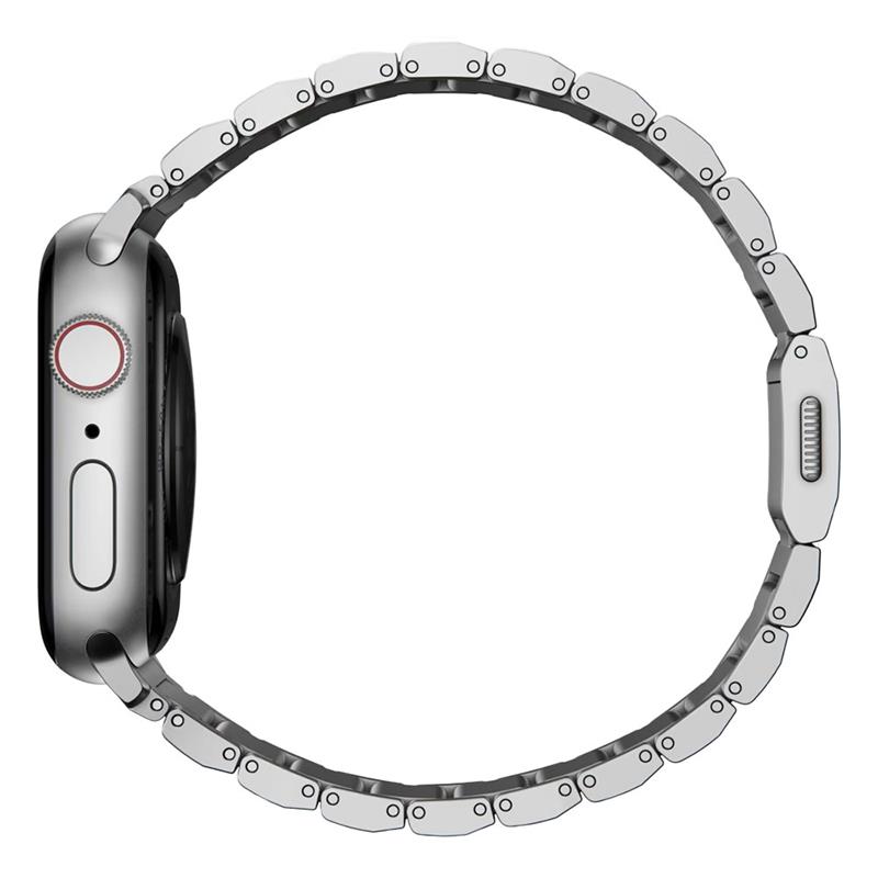Nomad remienok pre Apple Watch 44 45 49 mm - Aluminium Band Silver Hardware 