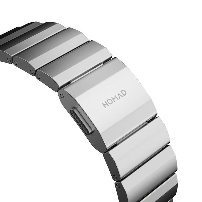 Nomad remienok pre Apple Watch 44 45 49 mm - Aluminium Band Silver Hardware 