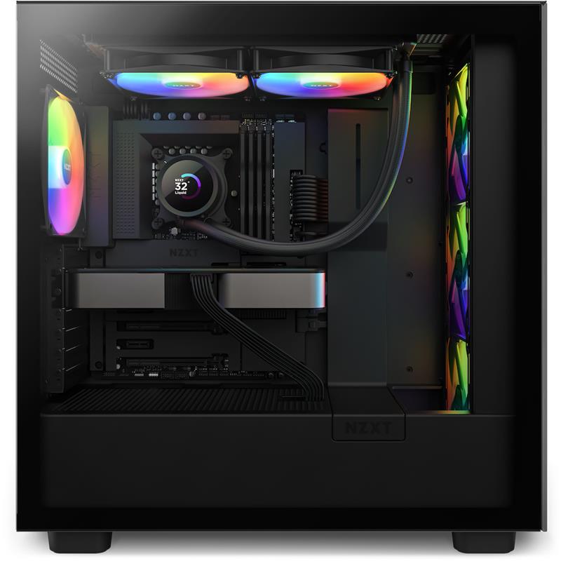 NZXT AIO liquid cooler CPU Kraken 280 RGB, LCD display, black 
