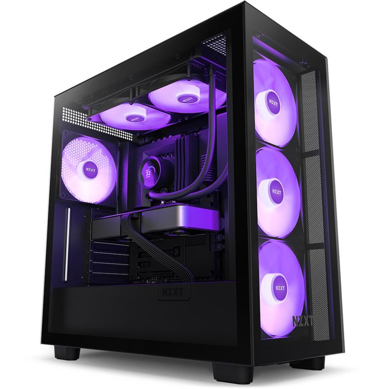 NZXT AIO liquid cooler CPU Kraken 280 RGB, LCD display, black 