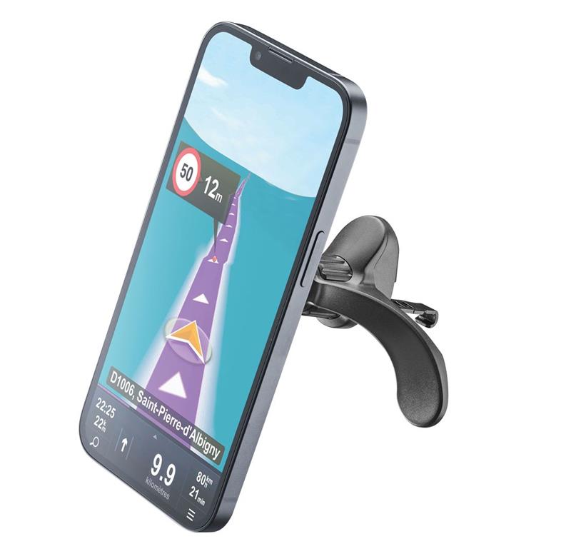 CellularLine Touch Mag Air Vents s uchytením do mriežky ventilácie a podporou MagSafe, čierny 