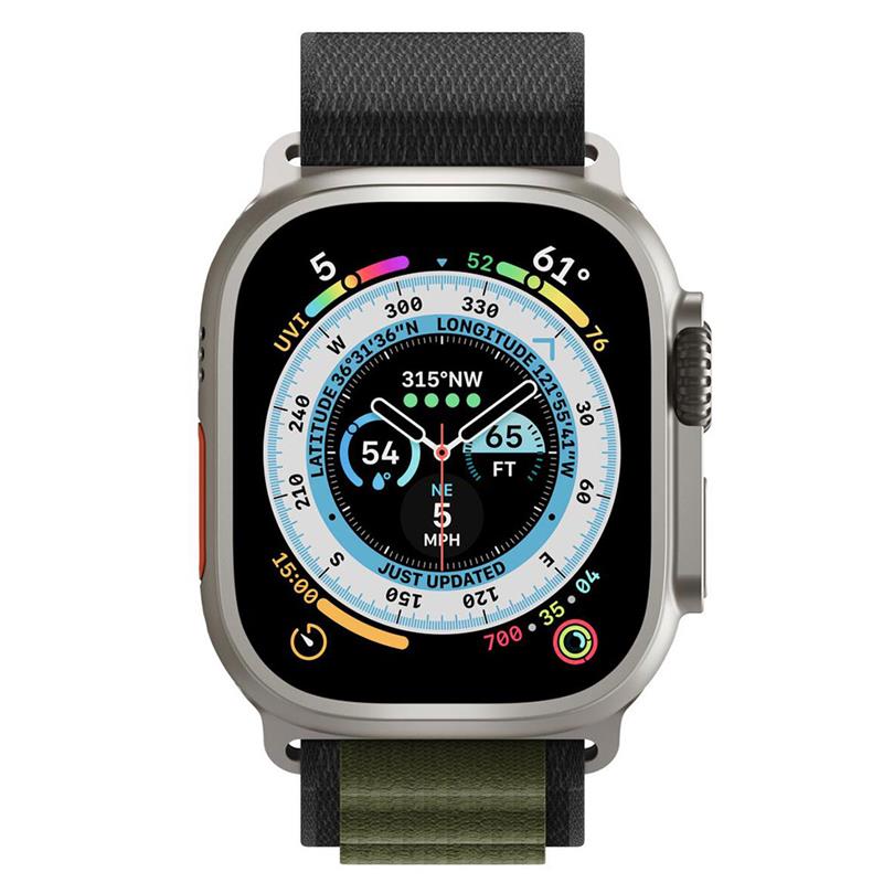 Next One remienok Adventure Loop pre Apple Watch 44/45/49mm - Gray/Green 