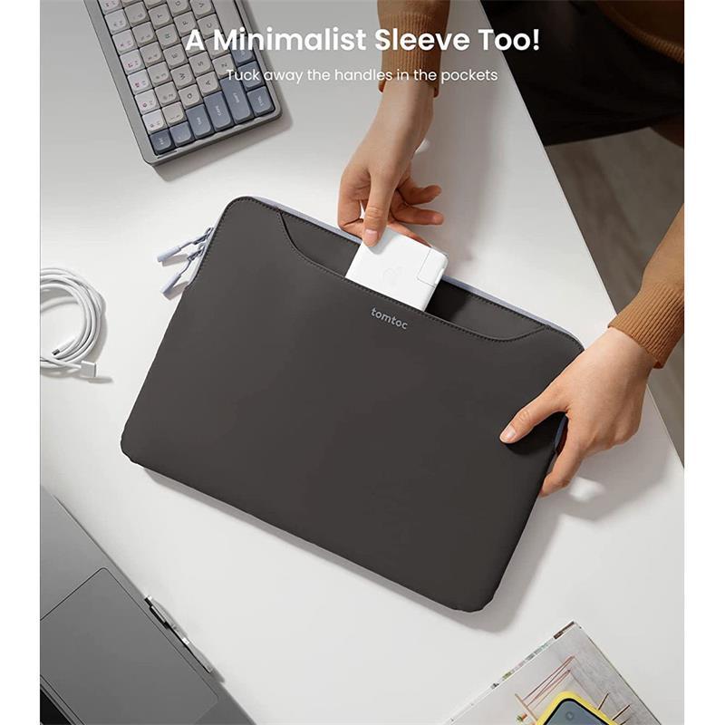 Tomtoc puzdro The Her Sleeve pre Macbook Pro 14" - Dark Gray/Blue 