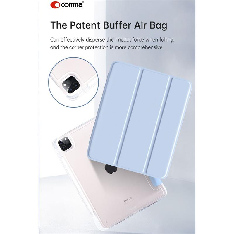 Comma puzdro Joy Series PU Case With Pencil Slot  pre iPad 10-11 Gen 2022/2025 - Light Blue 