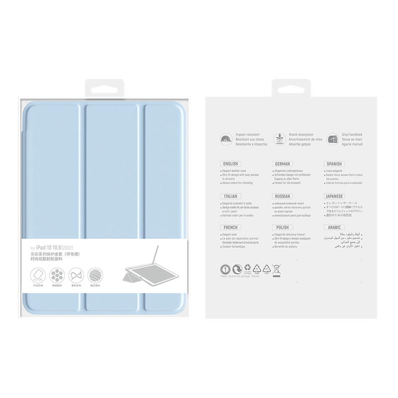 Comma puzdro Joy Series PU Case With Pencil Slot  pre iPad 10-11 Gen 2022/2025 - Light Blue 