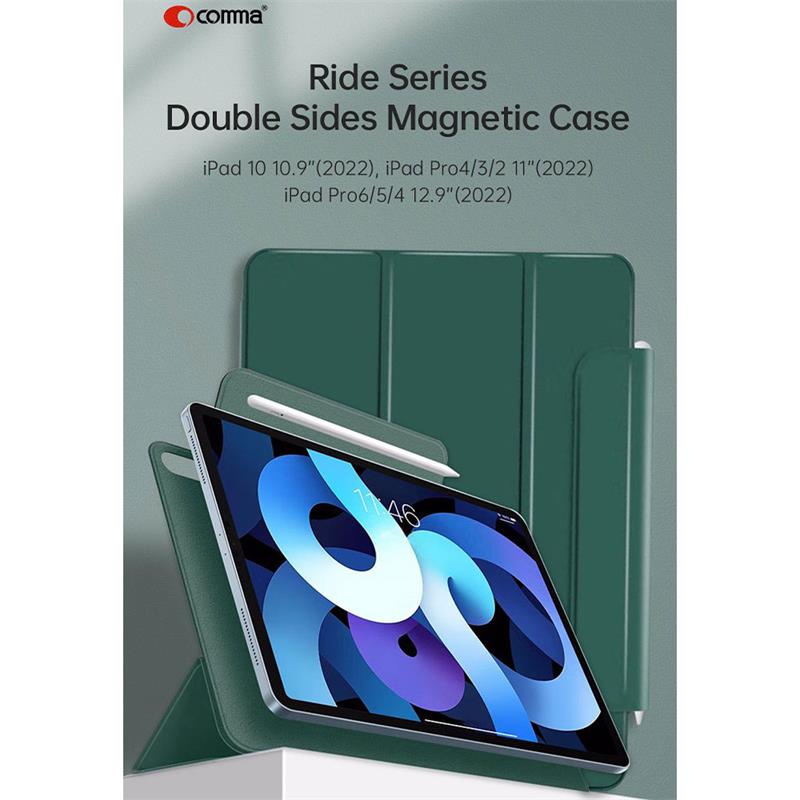 Comma puzdro Rider Magnetic Case pre iPad 10-11 Gen 2022/2025 - Light Green 