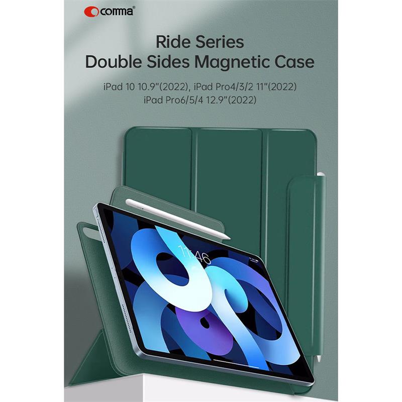 Comma puzdro Rider Magnetic Case pre iPad Air 10.9"/Pro 11" - Light Green 