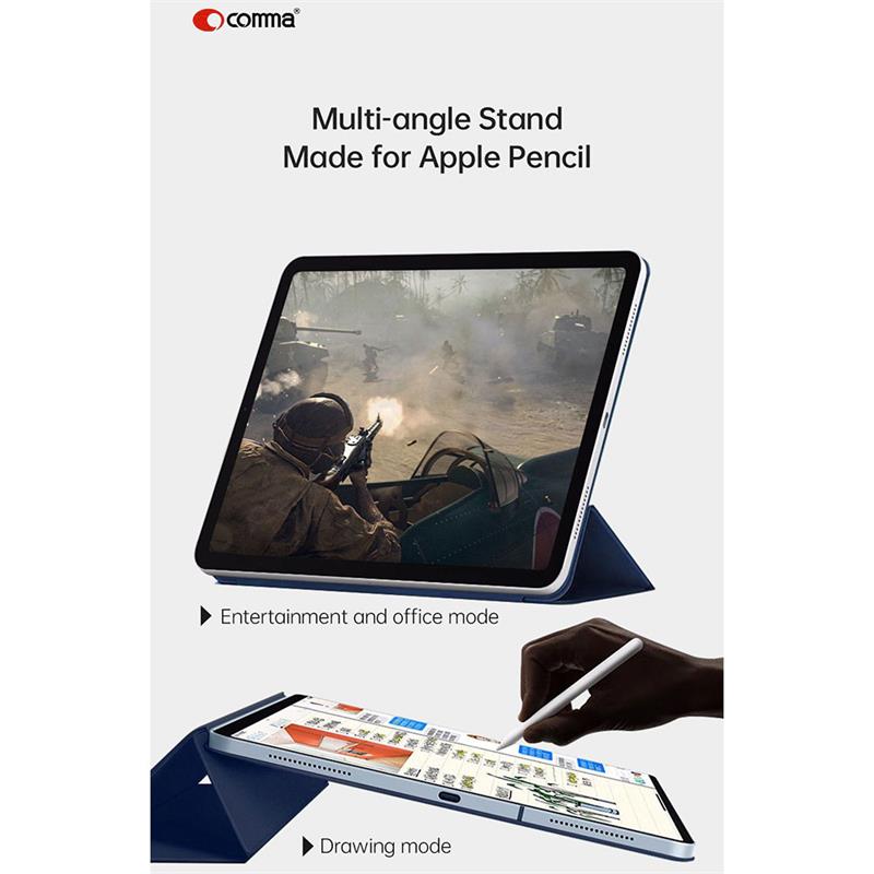 Comma puzdro Rider Magnetic Case pre iPad Pro 12.9" 2018-2022 - Ocean Blue 