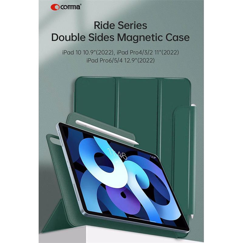 Comma puzdro Rider Magnetic Case pre iPad Pro 12.9" 2018-2022 - Deep Green 