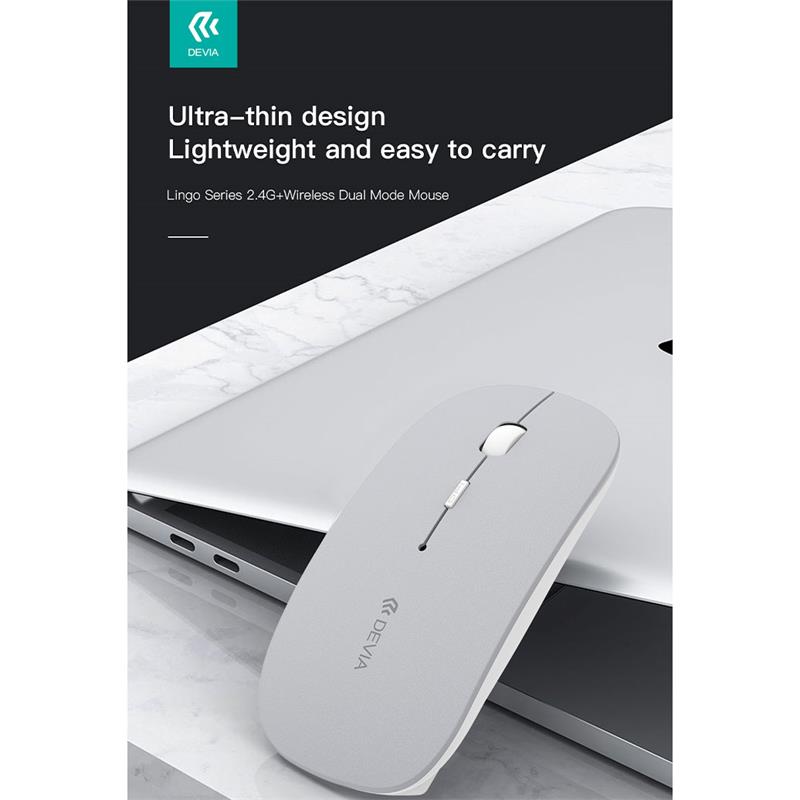 Devia myš Lingo Series 2.4G+Wireless Dual Mode Mouse - Silver 