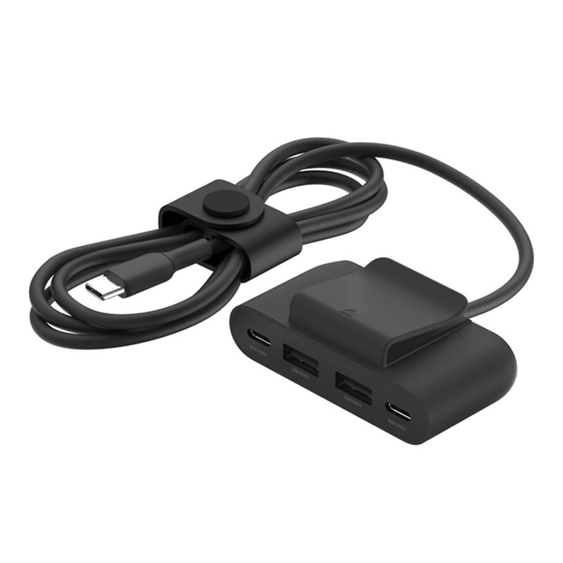 Belkin Boost Charge 4-Port USB Power Extender - Black 
