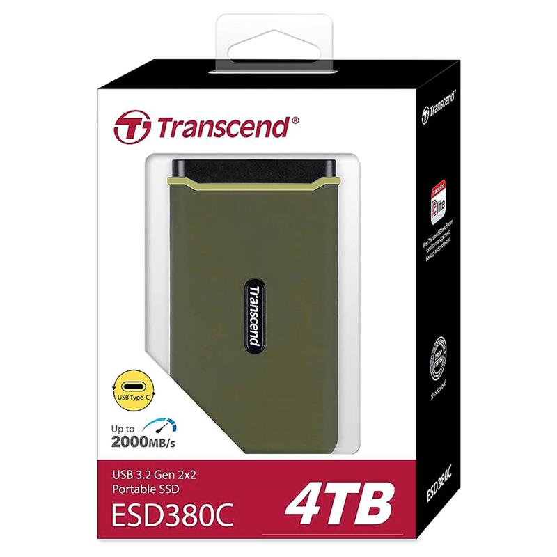 Transcend SSD 4TB ESD380C USB 3.2 Gen 2x2 - Military Green 