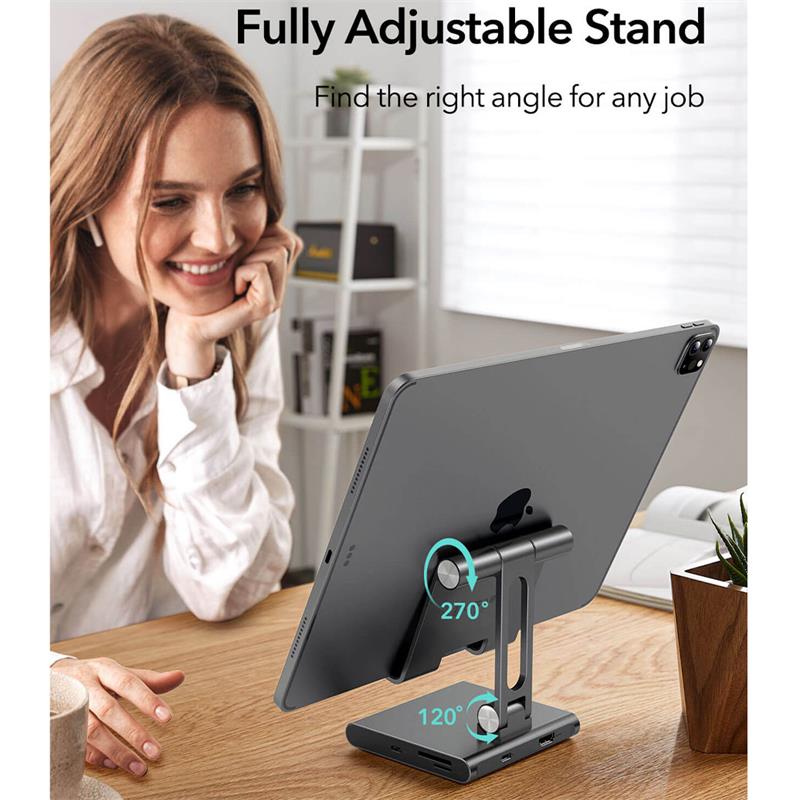 ESR stojan 8-in-1 Portable Stand USB-C Hub - Grey 