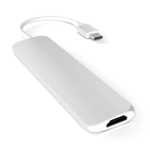 Satechi USB-C Slim Multiport adaptér - Silver Aluminium