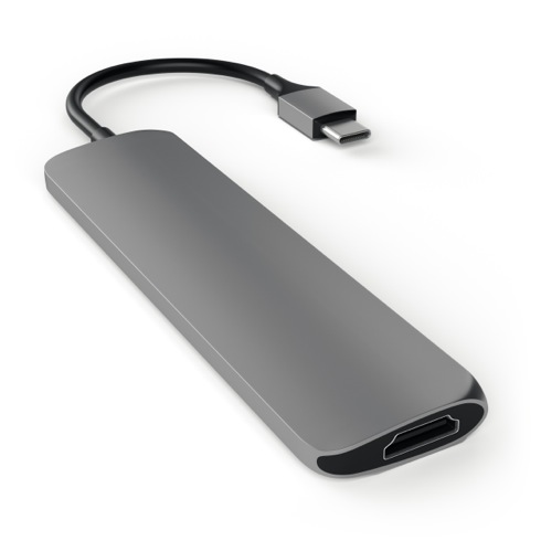 Satechi USB-C Slim Multiport adaptér - Space Gray Aluminium