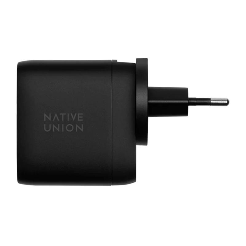 Native Union Fast GaN Dual USB-C Port PD 67W Wall Charger – Black 