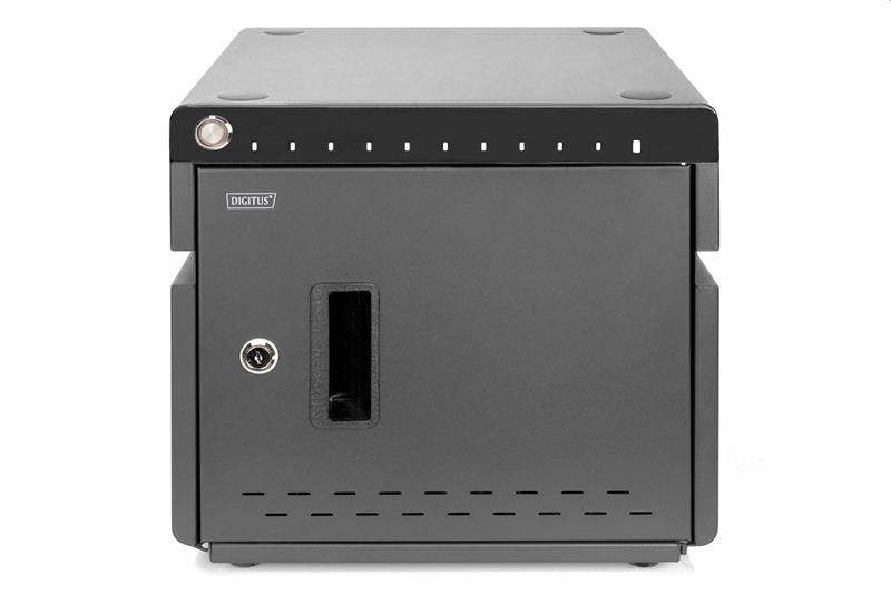 DIGITUS nabíjecí stolní box pro notebooky/tablety, až 10 zařízení do 14", UV-C, USB-C (PD 18W na zařízení) 