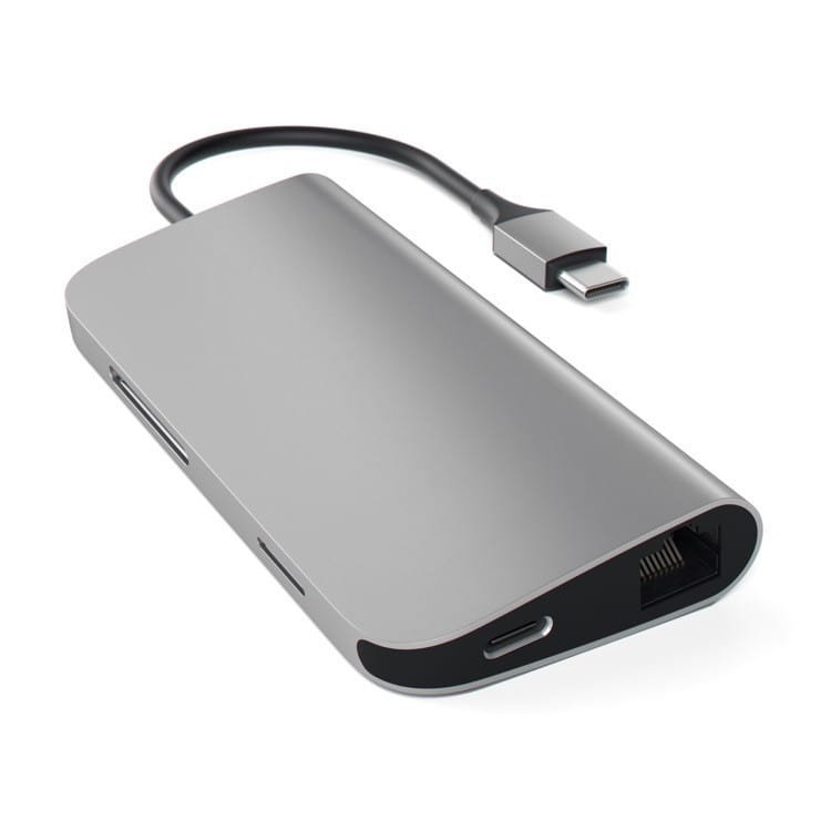 Satechi USB-C Multiport adaptér 4K 8ports - Space Gray Aluminium 