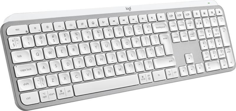 Logitech MX Keys S - bezdrôtová podsvietená klávesnica - US - bledošedá 