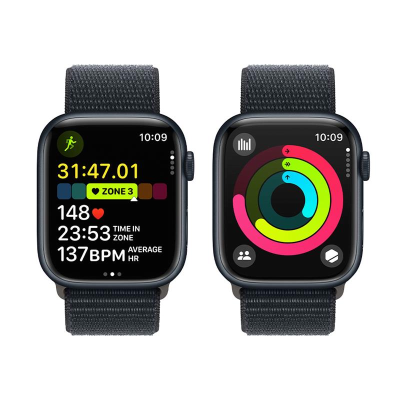 Apple Watch Series 9 GPS + Cellular 45mm Midnight Aluminium Case with Midnight Sport Loop 