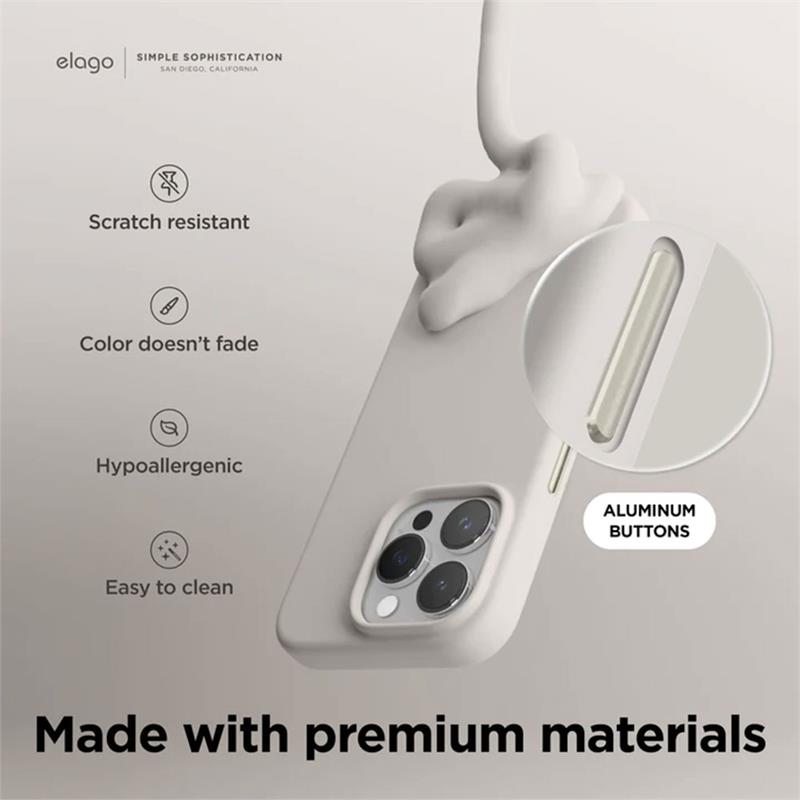 Elago kryt Silicone Case Magsafe pre iPhone 15 Pro - Stone 