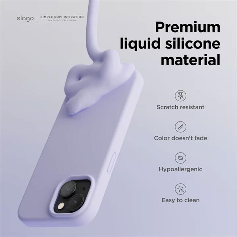 Elago kryt Silicone Case pre iPhone 15 - Light Lilac 