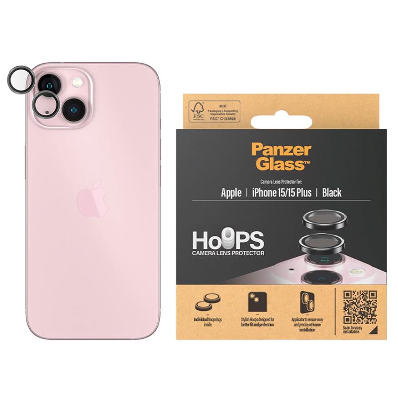 PanzerGlass ochranné sklo Hoops pre iPhone 15/15 Plus - Black 