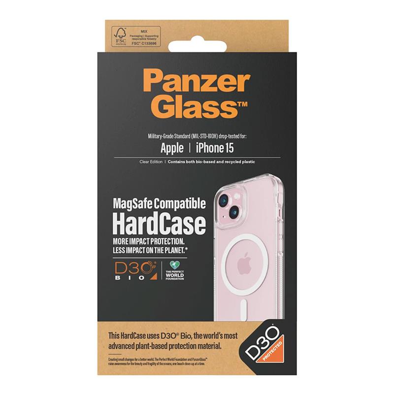 PanzerGlass kryt HardCase D30 Magsafe pre iPhone 15 - Clear 