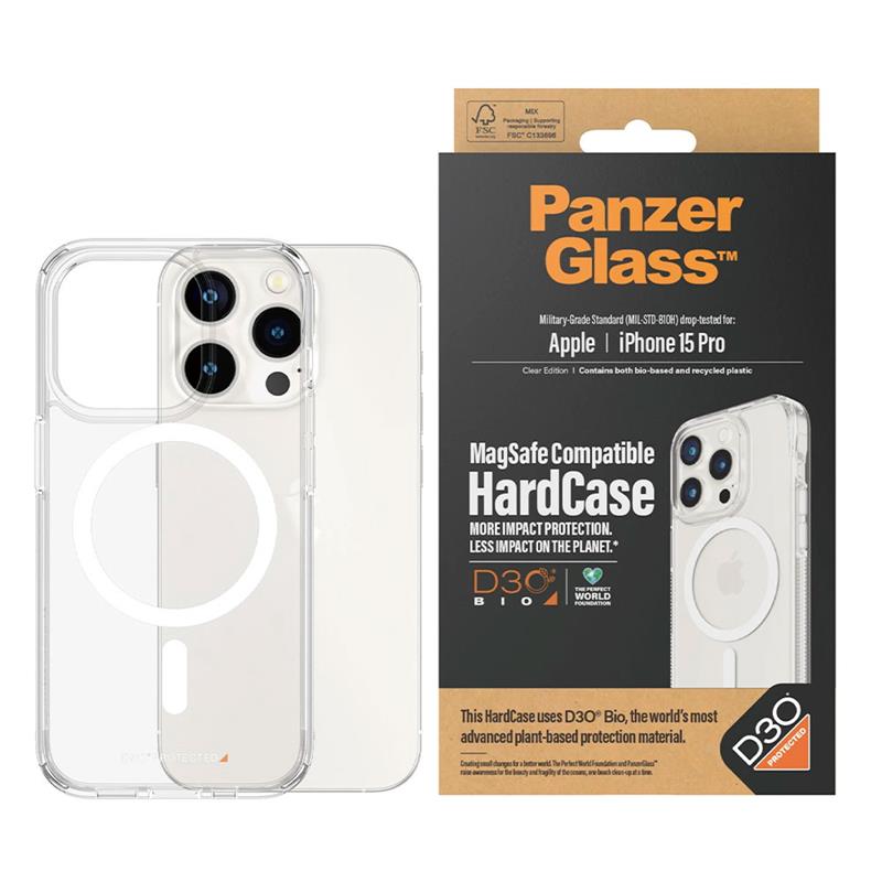 PanzerGlass kryt HardCase D30 Magsafe pre iPhone 15 Pro - Clear 