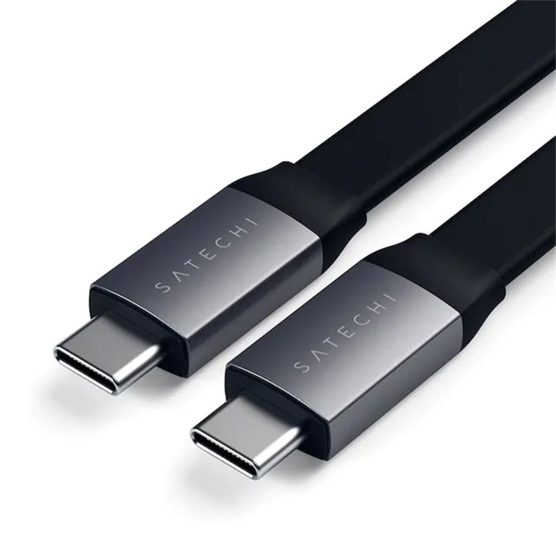 Satechi kábel USB-C to USB-C Gen 2 Flat Cable - Space Gray 